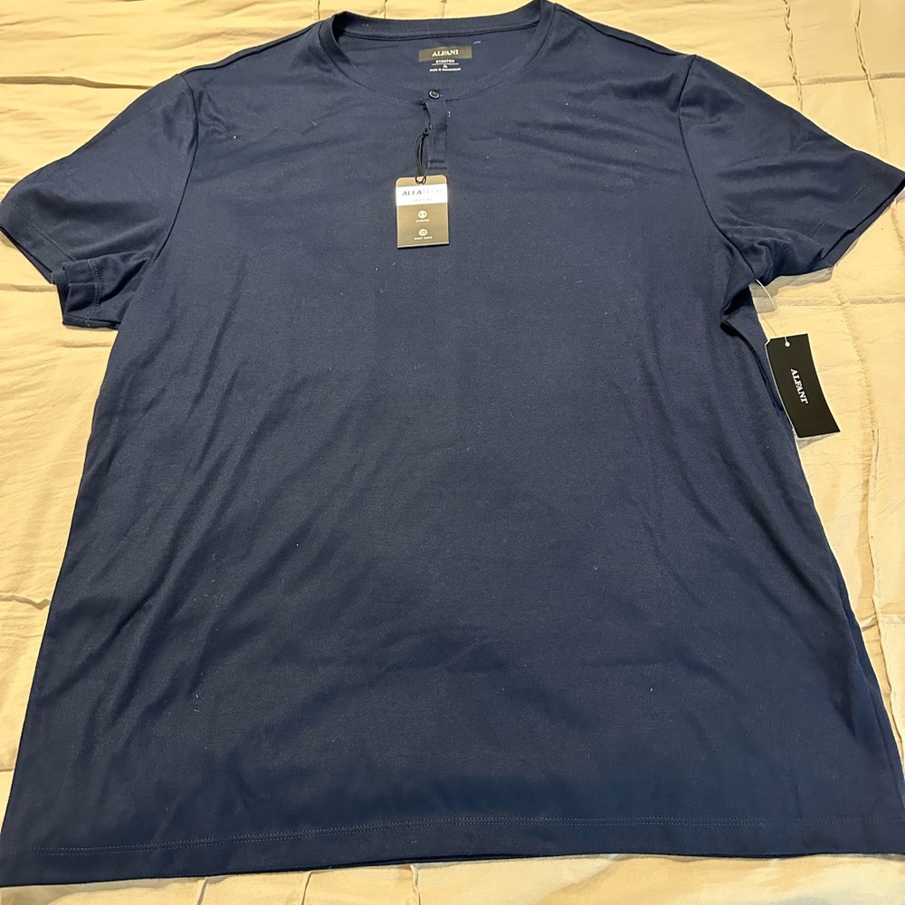 Alfani Men's Navy Short Sleeve Crew Neck Tee